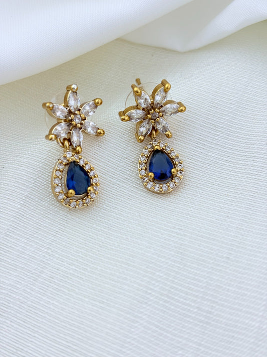 Premium matte finish AD necklace with matching earrings