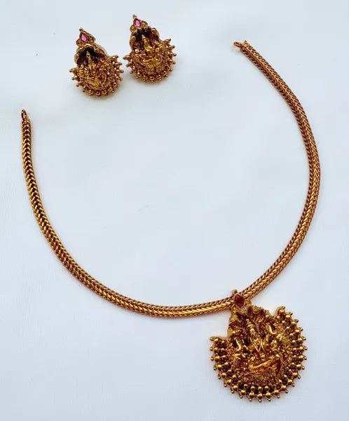 Antique Polish Lakshmi Choker - NTZ157